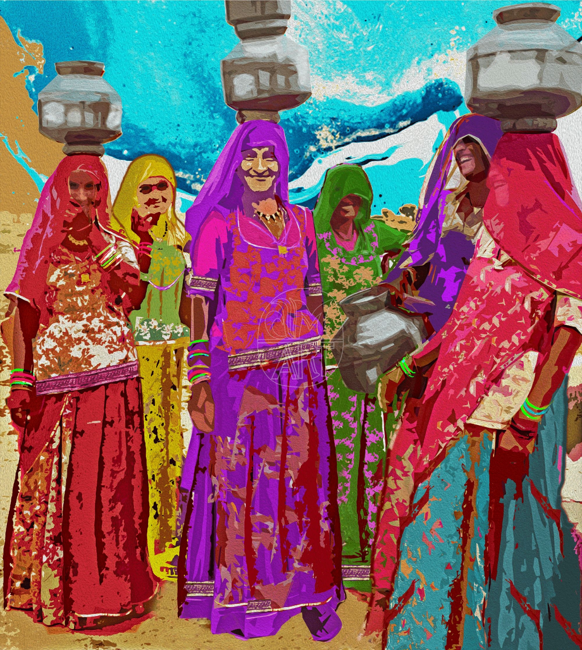 Women of Chanot village, Jaisalmer, Rajasthan