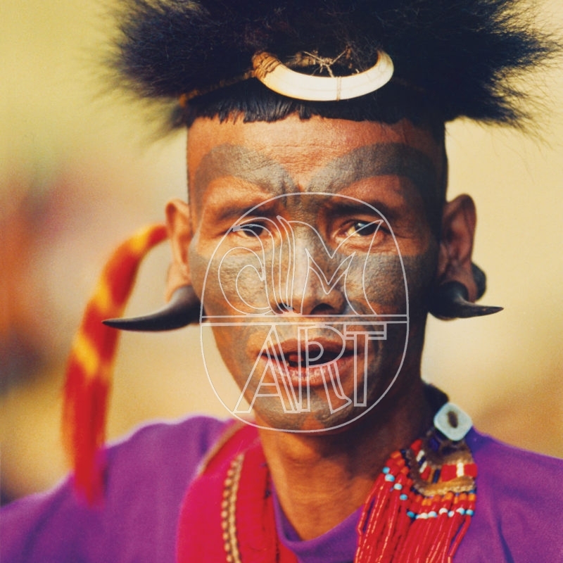 "Konyak man Longwa Village Nagaland, 2001"