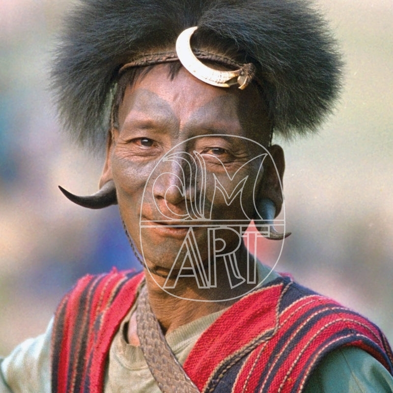 "Erstwhile Konyak headhunter Longwa Village Nagaland, 2001"