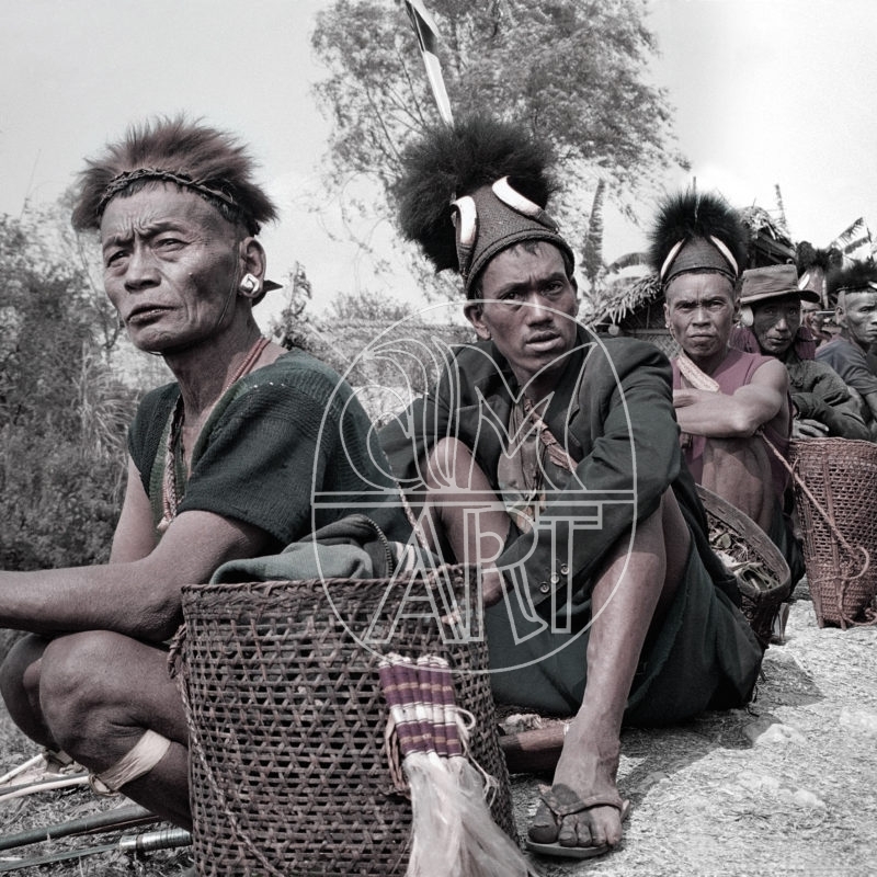 "Konyak men Aoling Spring Festival Longwa Village Nagaland, 2001"