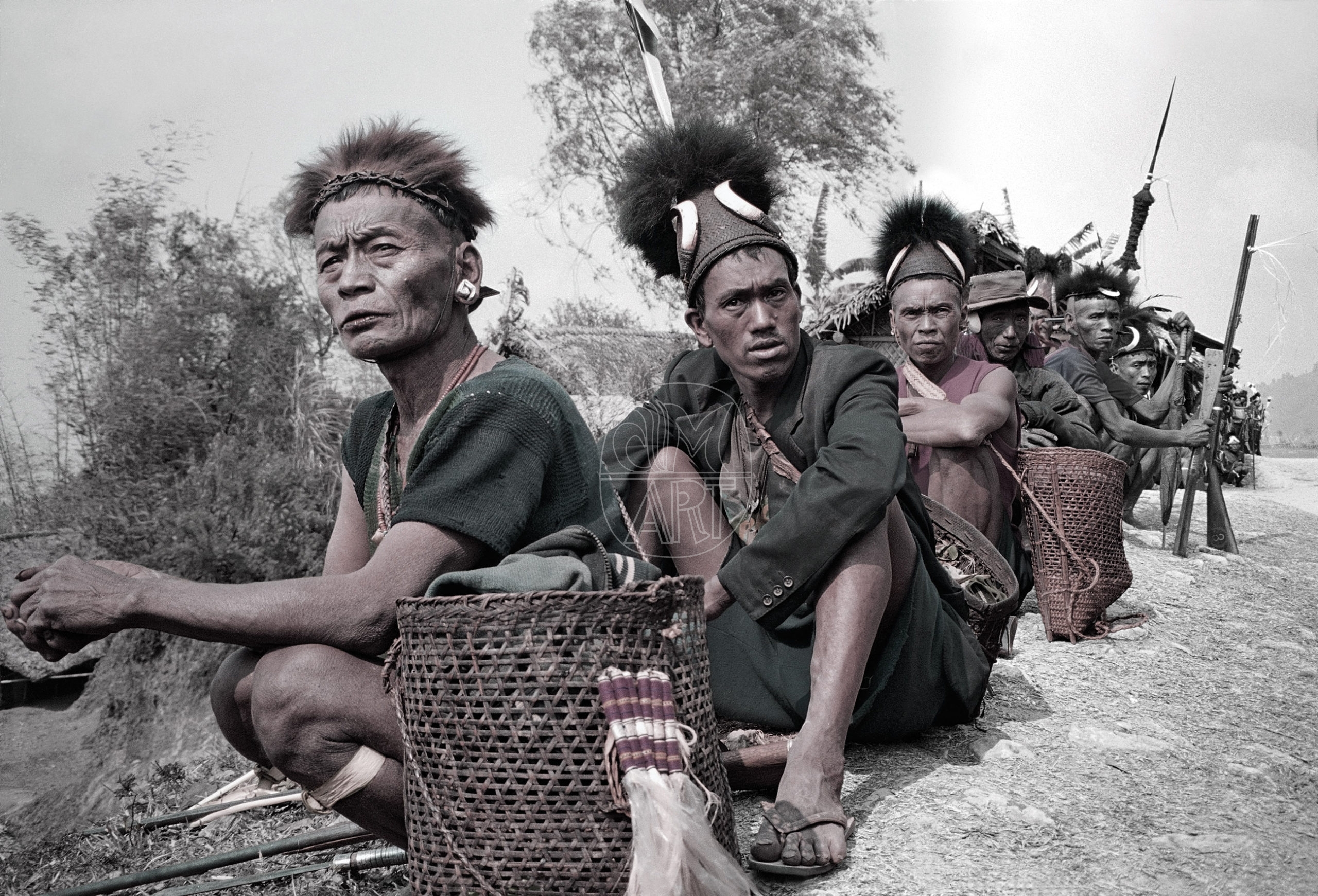 "Konyak men Aoling Spring Festival Longwa Village Nagaland, 2001"
