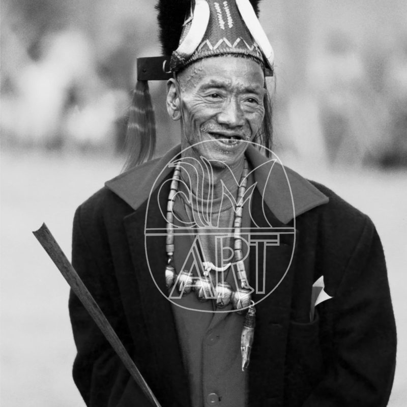 "Konyak elder Longwa Village Nagaland, 2001"