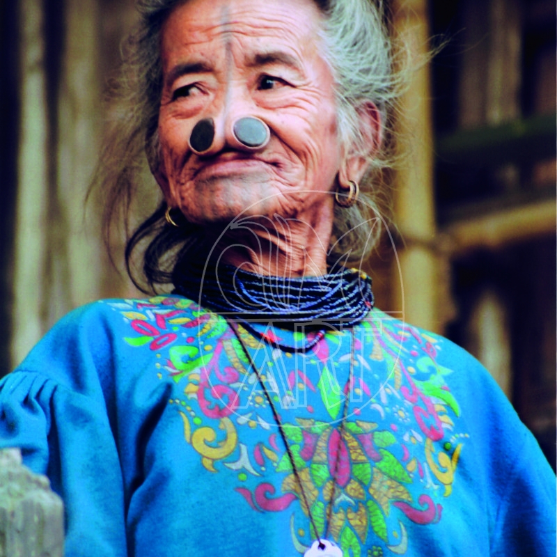 "Apa Tani woman Reru Village Arunachal Pradesh, 2000"