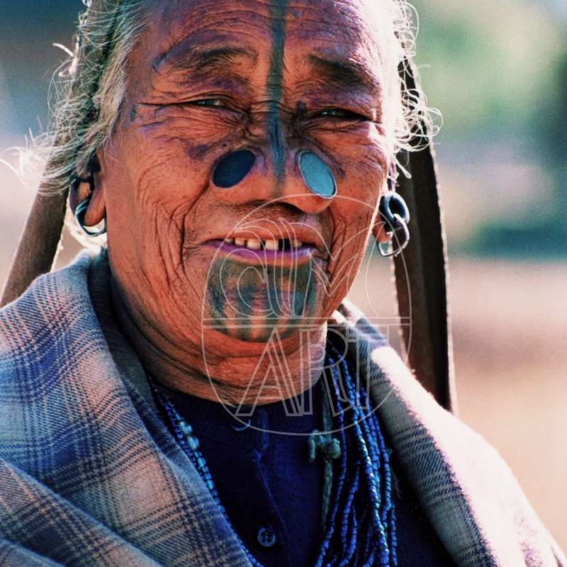 "Apa Tani woman Reru Village Arunachal Pradesh, 2000"