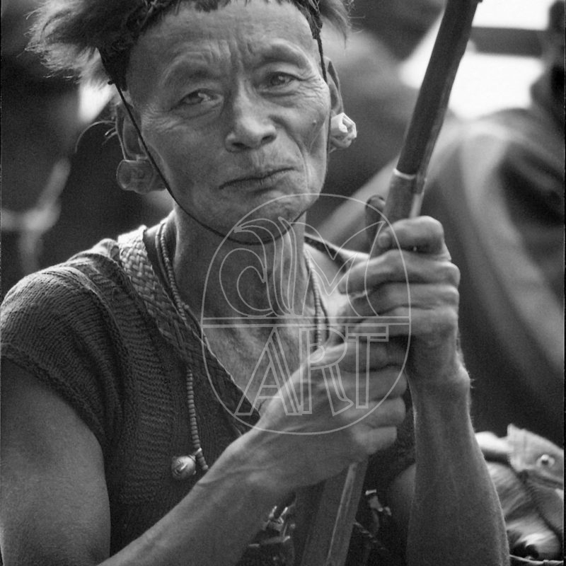 Konyak man Longmein Village Nagaland, 2001