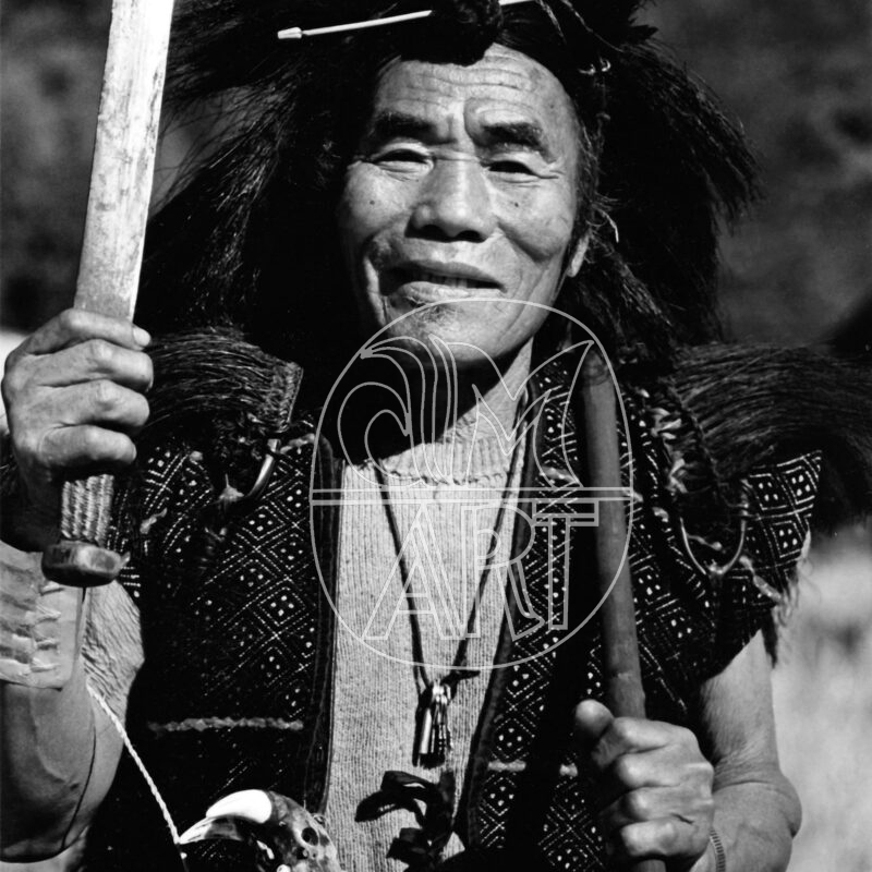 "Apa Tani Nyibu, Nani Tatu, wearing a bear-skin ritual costume Reru Village Arunachal Pradesh, 2000"