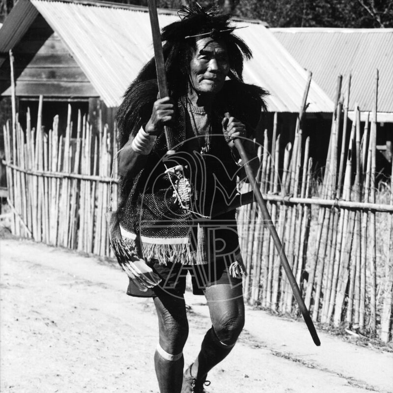 "Apa Tani Nyibu, Nani Tatu, wearing a bear-skin ritual costume Reru Village Arunachal Pradesh, 2000"