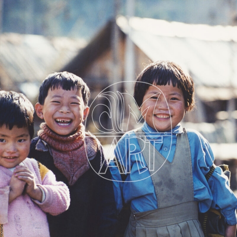 "Apa Tani children Hija Village Arunachal Pradesh, 2000"