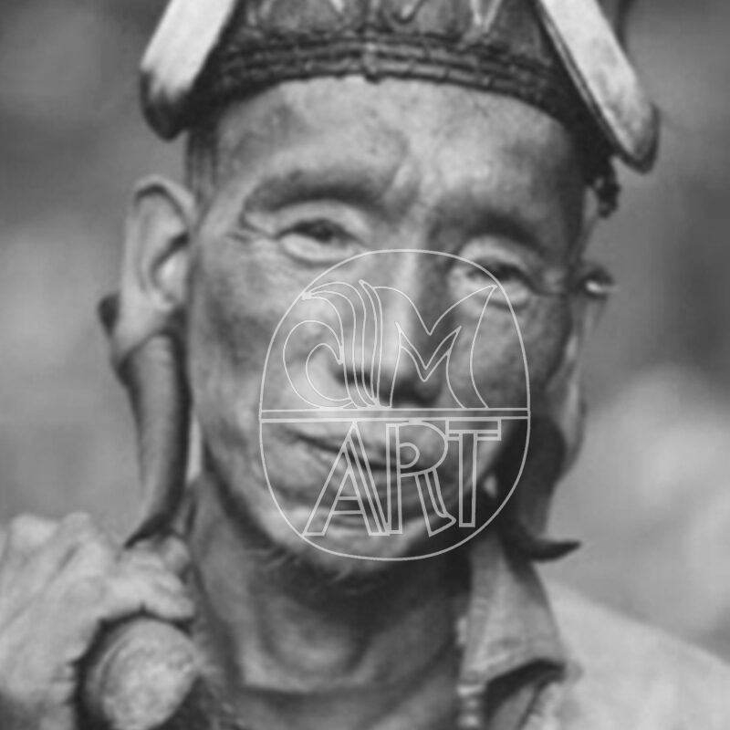 "Konyak elder Longwa Village Nagaland, 2001"